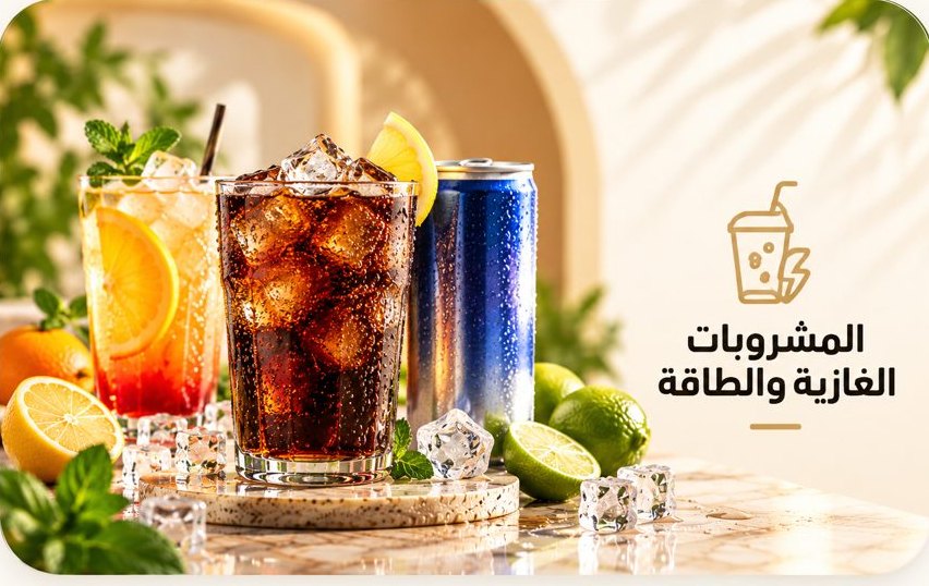 المشروبات الغازية والطاقة